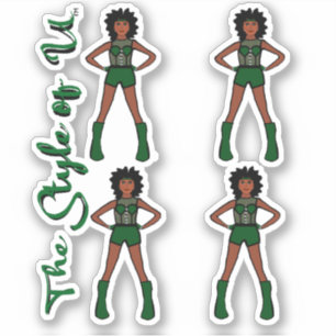 Majorette / Dancer Stickers Evergreen 2