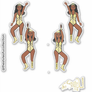 Majorette / Dancer Stickers Gold Crown # 1