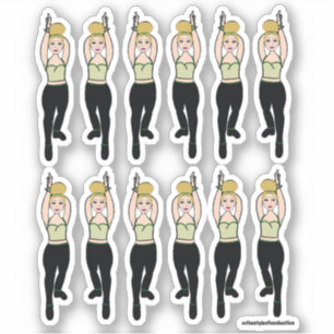 Majorette / Dancer Stickers Mint Black 2