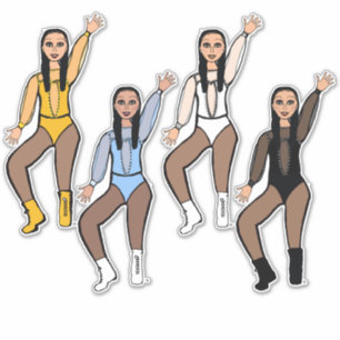 Majorette / Dancer Sticker's Satin Sheer YBWB #2