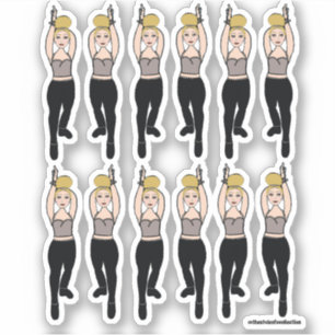 Majorette / Dancer Stickers Smoke Black 2