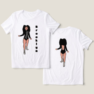 Majorette/ Dancer Tee Black Silver Tiger B
