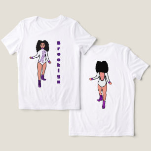 Majorette/ Dancer Tee White Purple Tiger B
