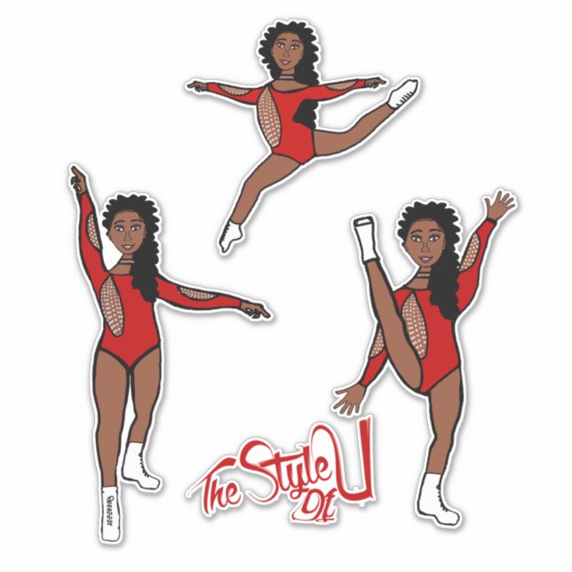 Majorette / Dancer Tri Pose Red (Front)