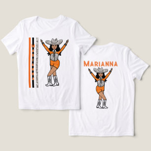 Majorette/ Dancer Western Silver Orange #2 Tri-Blend Shirt