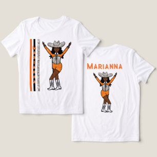 Majorette/ Dancer Western Silver Orange Tri-Blend Shirt