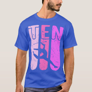 Majorette Girl 10th Birthday Baton Twirling T-Shirt