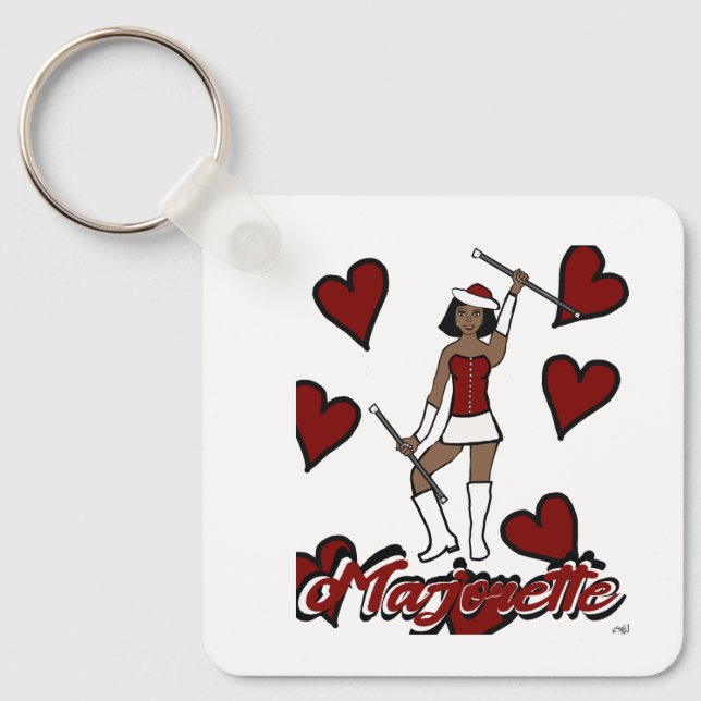 Majorette Keychain/ Red Key Ring (Front)