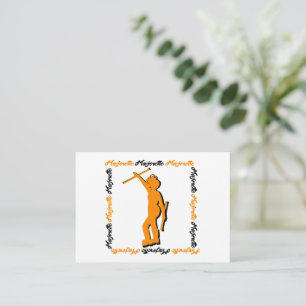 Majorette Notecard #2 ( Orange Black White)