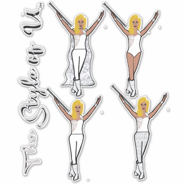 Majorette Sparkle Stickers (Iced 3 ) (Front)