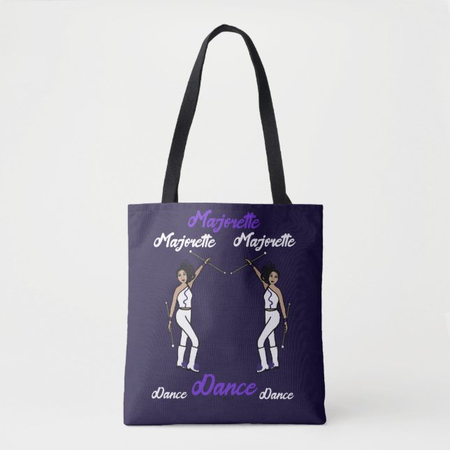 Majorette Tote Violet White Bag (Front)