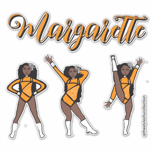 Majorette Tri- Pose / Orange Diamond # 1 (Front)