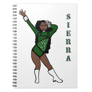 Majorette Turtle Green White Accent A Notebook