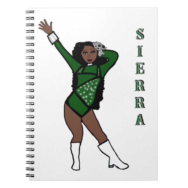 Majorette Turtle Green White Accent A Notebook (Front)