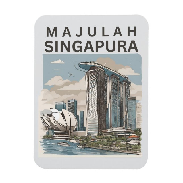 Majulah Singapura Magnet (Vertical)