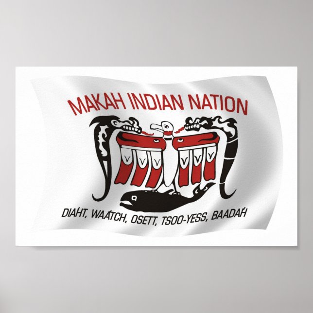 Makah Tribe Flag Poster Print (Front)