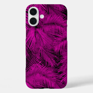 Makana Palms Hawaiian Pink Tropical Leaves iPhone 16 Plus Case