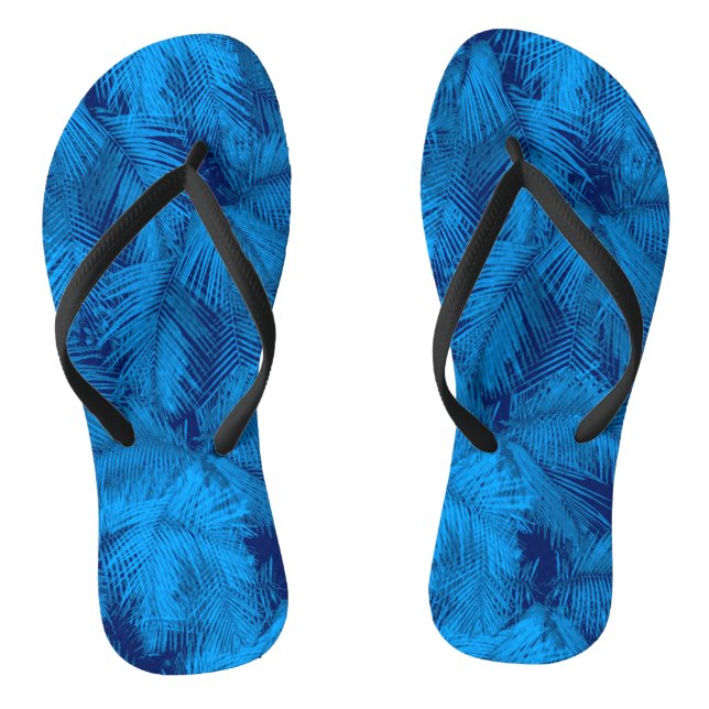 Makana Palms Hawaiian Tropical Leaves Thongs (Footbed)