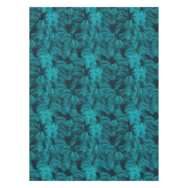 Makana Palms Hawaiian Tropical Print Tablecloth (Front)