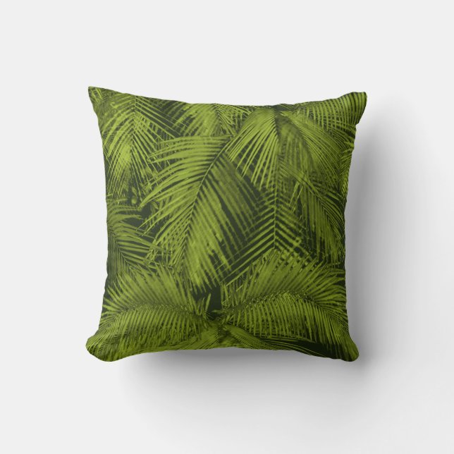 Makana Palms Hawaiian Tropical Square Pillows (Front)