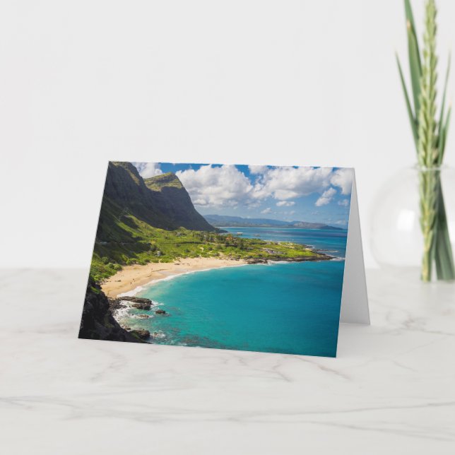 Makapuu Beach Coastline Card (Front)