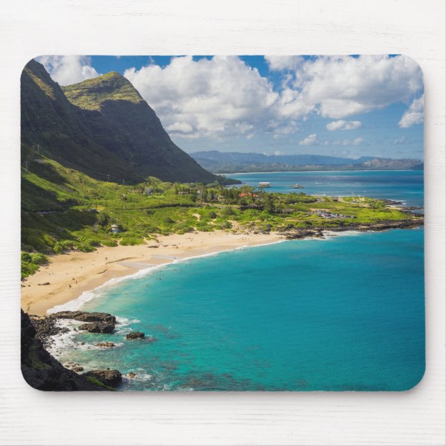 Makapuu Beach Coastline Mouse Pad (Front)
