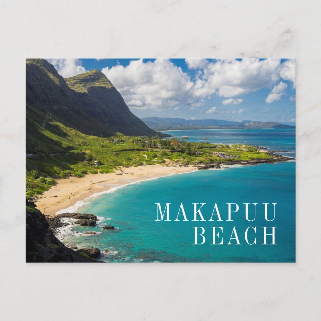 Makapuu Beach Coastline Postcard (Front)