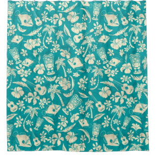 Makapuu Beach Hawaiian Batik Aloha Shirt Shower Curtain