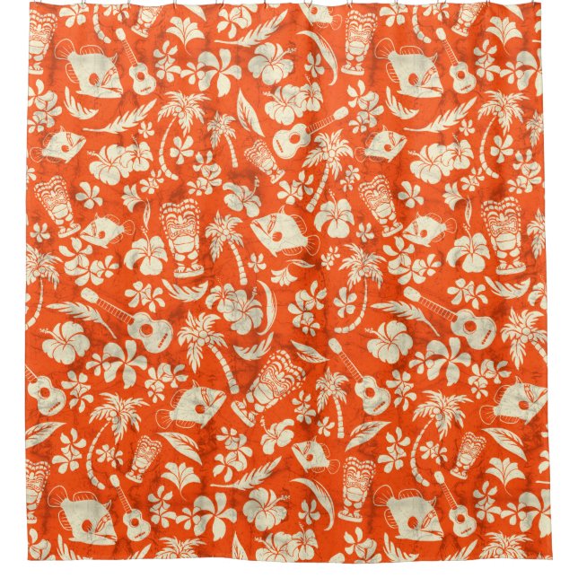 Makapuu Beach Hawaiian Batik Aloha Shirt Shower Curtain (Front)
