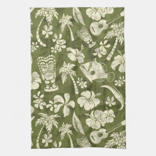 Makapuu Beach Hawaiian Batik Kitchen Towel