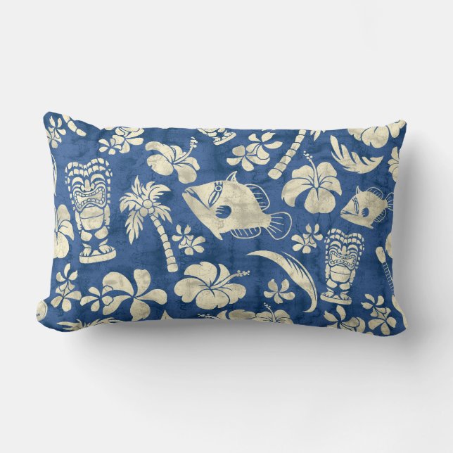 Makapuu Beach Hawaiian Batik Lumbar Pillows (Front)