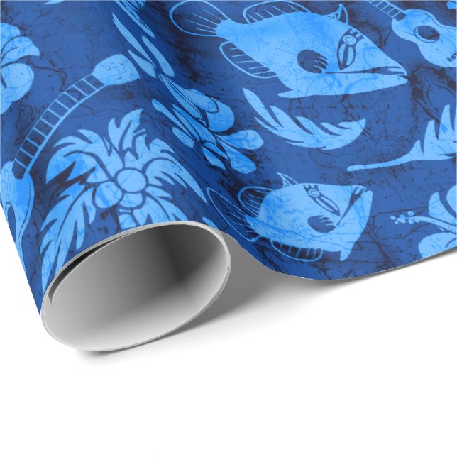 Makapuu Beach Hawaiian Batik Wrapping Paper (Roll Corner)