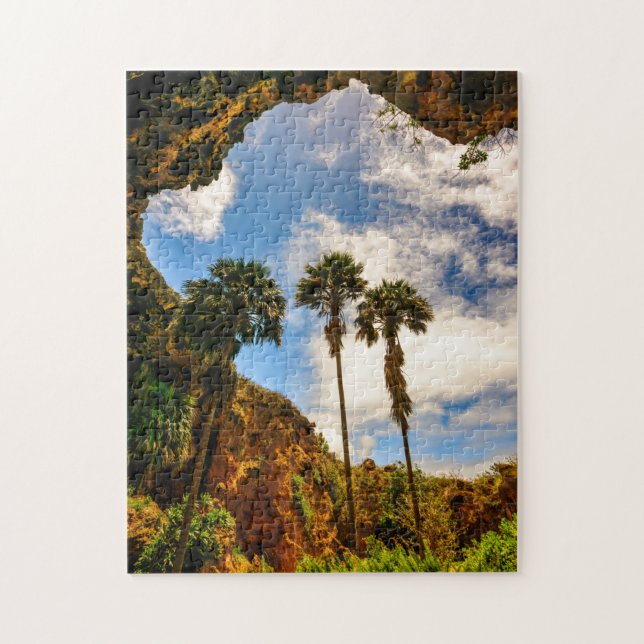 Makauwahi Cave Palm Trees, Kauai, Hawaii Jigsaw Puzzle (Vertical)