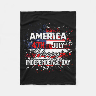 Make 4th of july great again happy 4th of july fleece blanket
