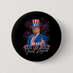 Make 4th Of July Great Again Patriotic Firework 6 Cm Round Badge