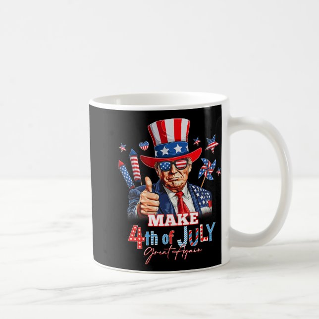 Make 4th Of July Great Again Patriotic Firework Do Coffee Mug (Right)