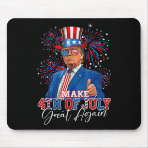 Make 4th Of July Great Again Patriotic Firework Mouse Pad