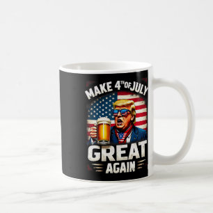 Make 4th Of July Great Again Trump Beer Drinking 1 Coffee Mug