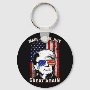 Make 4th Of July Great Again Trump Key Ring