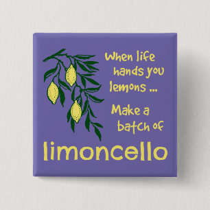 Make a Batch of Limoncello Lemon Liqueur 15 Cm Square Badge