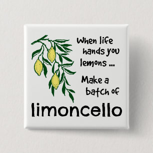 Make a Batch of Limoncello Lemon Liqueur 15 Cm Square Badge