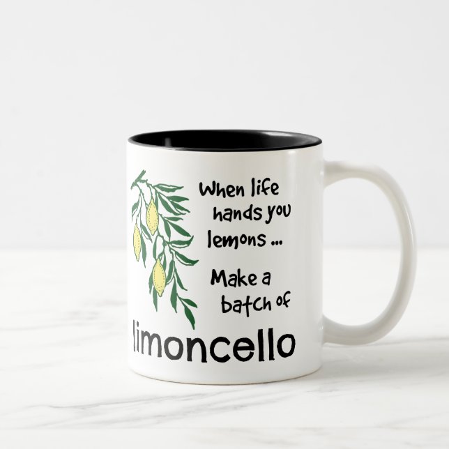 Make a Batch of Limoncello Lemon Liqueur Two-Tone Coffee Mug (Right)