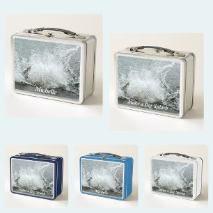 Make a Big Splash Splashing Lake Water Metal Lunch Box