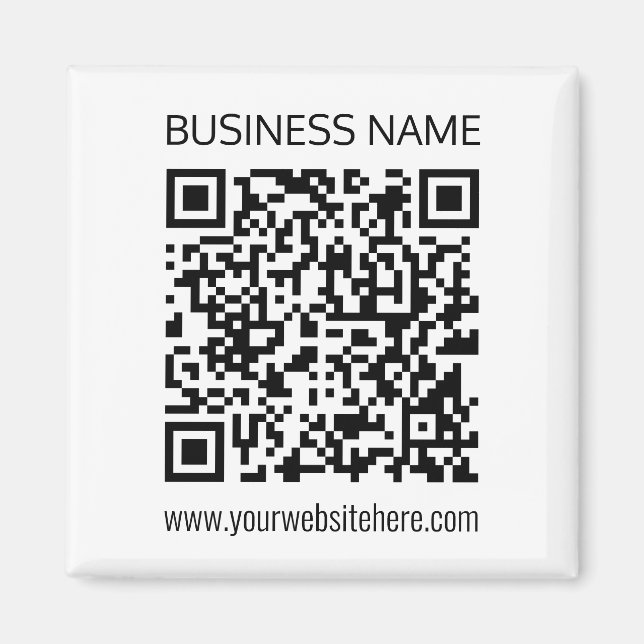 Make a Business QR Code Instantly & Editable Text Magnet (Front)