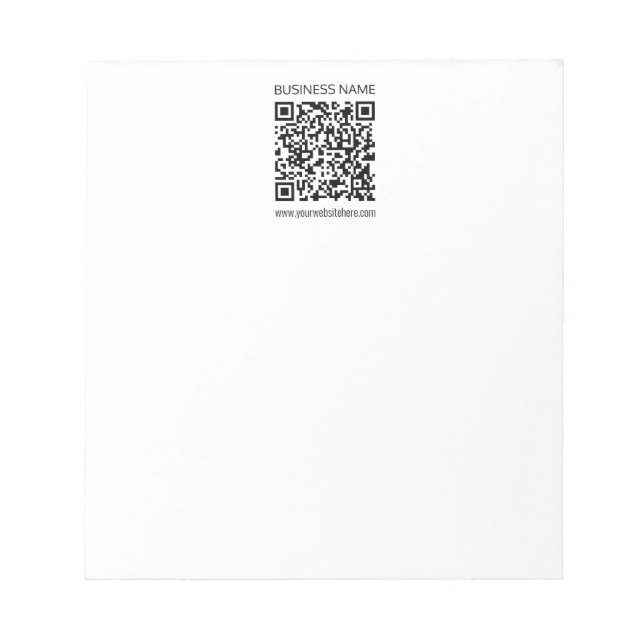 Make a Business QR Code Instantly & Editable Text Notepad (Front)