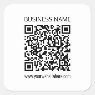 Make a Business QR Code Instantly & Editable Text Square Sticker