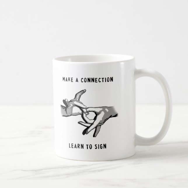 Make a connection Learn to Sign Mug (Right)