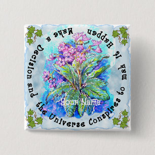 Make A Decision  15 Cm Square Badge