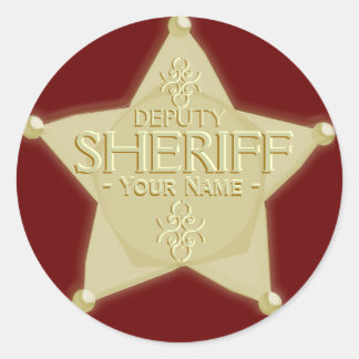 Make a Deputy Sheriff with Name Badge Sticker