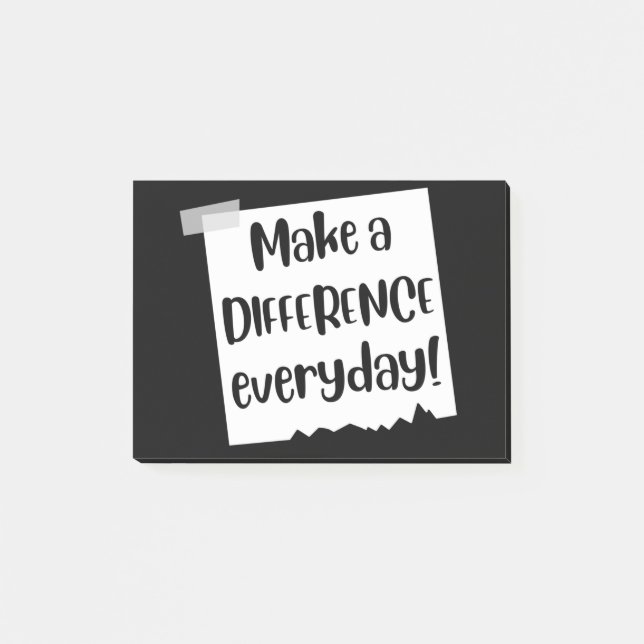 Make A Difference Everyday Post-it Notes (Front)